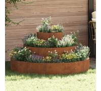 Metal Planter Weathering steel √ò 120 cm Decorative Inlays Berkfield Home Brown One Size
