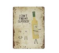 Metal Plaque I Can'T Find My Glasses! Cartoon Dining,Kitchen Wine Tin Sign Plaque Funny Art Poster For Bar Garden Pub 30x40cm
