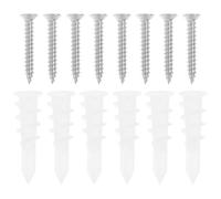 Metal Plastic Wall Anchors and Screws Kit for Drywall Mounting Projects | Iron Expansion Tube Design, Large Threads, Quick Setup, Easy Installation, Suitable for Toilet Paper Holders and Home