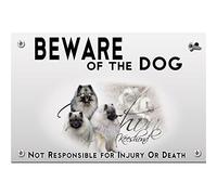 Metal plate Beware of the dog German Spitz
