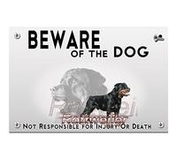 Metal plate Beware of the dog Rottweiler