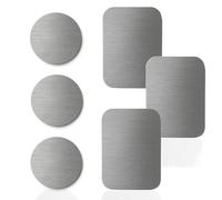 Metal Plate Mobile Phone Holder Suitable for Xiaomi Redmi Note 15 14 Pro + 4G 5G 13 12 11T 10 A5 A4 A3 A2 A1 Poco C75 X5 Metal Plate Car Magnet Holder 6 Pieces Round Square Self-Adhesive Silver