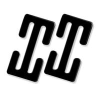 Metal Plates Accessories, 2 PC Adjustable Seat Belt Metal Accessory, Seat Safety Buckle for Children, Black Metal Lock Accessory for Pregnant Women or Individuals with Abdominal Obesity