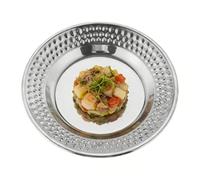 Metal Plates for Eating - Mirror Polished Stainless Steel Tableware, Serving Dishes, Reusable Dinnerware Set | Camping Kitchen Plates for Family, Friends, Study