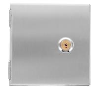 Metal Plug Covers for Outlets, Lockable Socket Cover, 86 Type Wall Mount | Stainless Steel Hinged Enclosure, Moisture Shielding, Quick Installation, Silver Finish, for Outdoor Sockets and Commercial