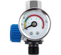 Metal Pneumatic Pressure Regulator G1/4 Thread Connection(Azure) | Precise pressure control, dual bar psi gauge, secure g1/4 thread, for ideal for spray guns