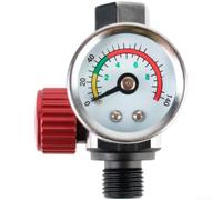 Metal Pneumatic Pressure Regulator G1/4 Thread Connection(Red) | Precise pressure control, dual bar psi gauge, secure g1/4 thread, for ideal for spray guns