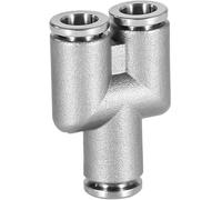 Metal Pneumatic Quick Coupling,10pcs 304 Stainless Steel Push in Air Hose Fitting Connector(PE 6)