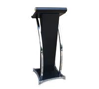 Metal Podium Stand for Conferences & Restaurants 47x47x110cm Floor Standing 3 Colors Available (Black) Presentat Lectern for Professal Use