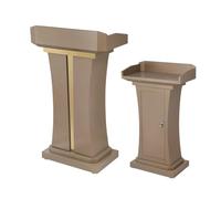 Metal Podium Stand with Storage Adjustable Height 68x36x113 cm Ideal for Seminars Lectures Weddings Classrooms - Versatile Presentation Stand and Lectern