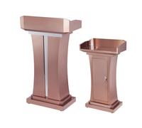 Metal Podium Stand with Storage Adjustable Height Lectern for Seminars Lectures Weddings Classrooms - 68 x 36 x 113 cm Durable and Stylish Design