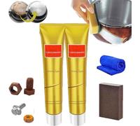 Metal Polish Cream,Metal Polishing Paste,Multifunction Rust Remover,Ultimate Metal Polish Cream,All Metal Polish Cream for Stainless Steel,Iron,Copper,Gold (2 Pcs)