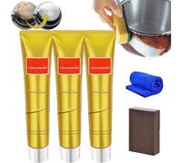 Metal Polish Cream,Metal Polishing Paste,Multifunction Rust Remover,Ultimate Metal Polish Cream,All Metal Polish Cream for Stainless Steel,Iron,Copper,Gold (3 Pcs)