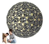 Metal Polyhedral Dice, Heavy Zinc Alloy Dice, Single 100 Sided D100 Game Die, High Precision Role Playing Accessory, Fantasy Role Playing Die for Tabletop RPG Serious Gamers Enthusiasts