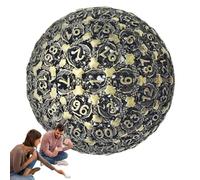 Metal Polyhedral Dice - Single 100-Sided Dicee | High Precision Role-Playing Game Tool For Serious, Gamers And Collectors, Entertainment Dices RPG Board Andd Games