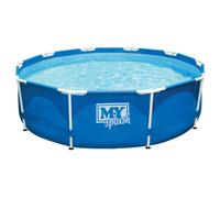 Metal Pool 10ft Pool x Frame Swimming 10ft 30in M.Y Blue L