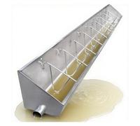 Metal Porridge Feed Trough With Drainage Outlet Hangable Large Livestock Feeding Container For 5/8 Pigs Horse Stables/Farms/Yards Feeder Slots 100 200cm Long
