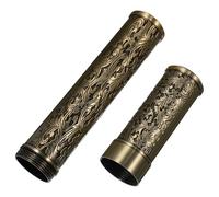 Metal Portable Single Cigar Humidor Tube Airtight Case with Cap Bronze Travel Cigar Protector for Vacation Use