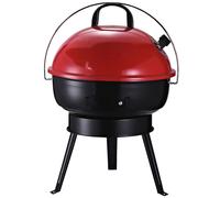 Metal Portable Tripod Charcoal Bbq Grill Black Red