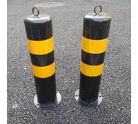 Metal Post Bollard Parking Barriers, High Visibility Driveway Protection, 2-Pack Durable Bollard Pole for Safe Parking Spaces (65cm/25.6 inches)