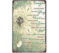 Metal Poster Dandelion White Butterfly I Can Only Imagine Will I Be Able To Speak At All,Wall Plaque,Bathroom,Garden,Tin Metal Signs Plaque,Kitchen S