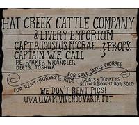 Metal Poster Plaque Lonesome Dove Metal Tin Signs Hat Creek Cattle Company We Don't Rent Pigs Wall Decor Tin Signs for Bar Music Club Man Cave Room Wall Decor 8x12 inch