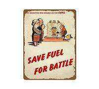Metal Poster Save Fuel For Battle Vintage Classic British Ww2 Propaganda Plaque Poster Vintage Wall Sign For Restaurant, Kitchen, Wall, 20X30cm