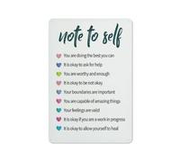 Metal Posters Metal Signs Note To Self Vintage Tin Signs Mental Health Positive Quote Vintage Tin Signs Painting For Social Worker Therapist Counseling Office Decor 5.5X8 Inch