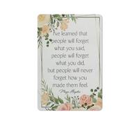 Metal Posters Motivational Maya Angelou Quote Vintage Tin Signs Decor I'Ve Learned That People Print Inspirational Painting For Kids Boy Teen Home Kitchen Bathroom Parlor Wall Decor 12x16 Inch