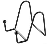 Metal Pot Lid Holder Stand for Kitchen Counter, Iron Cookware Storage Rack | and Plate Pan Organizer, Space Saving Utensil Drying Shelf for Cabinet Door or Stove for top,(Short style-black)