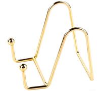 Metal Pot Lid Holder Stand for Kitchen Counter, Iron Cookware Storage Rack | and Plate Pan Organizer, Space Saving Utensil Drying Shelf for Cabinet Door or Stove for top,(Short style-gold)