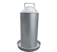 Metal Poultry Water Drinker Traditional Style Galvanised Steel Drinker Dispenser for Chickens Ducks Geese 18 Litre (4 Gallon)