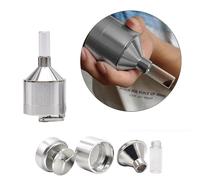 Metal Powder Grinder Hand Mill Funnel With Snuff Glass Bottle 1pc A