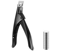 Metal Premium Adjustable Nail Clippers with Magnets Sizers Manicure Sharp Blade Clip Tool Stainless Steel Nail Cutter Trimmer for Home Salon Nail Art Acrylic Nails Artificial Fake False Tips (Black)