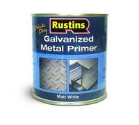 Metal Primer Paint for Galvanised Metal Cast Iron Bare Metal Matt White Rustins