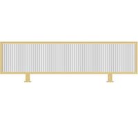 Metal Privacy Screen Divider for Dining Office Restaurant & Public SpacesDecorative Gold Finish 40x60cm / 15.7" Stylish Table Top Separator for Enhanced Privacy