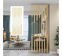 Metal Privacy Screen Partition Column - Modern Gold Wall Decor for Home Office Hotel Salon Room Divider