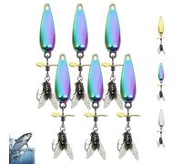 Metal Propeller Fishing Lure for Catching Fish, Metal Fly False Bait Hook, Spinnerbait 3d Swimming with Propeller Tail, High-Vibration Flash Attracto, for All Kinds of Fishes