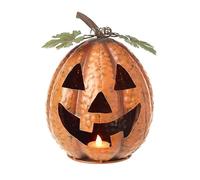 Metal Pumpkin Halloween Tea Light Holder | Rustic Design Halloween Decorations