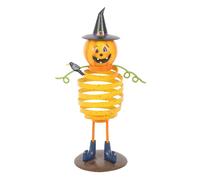 Metal Pumpkin Man With Top Hat Ornament Something Different Orange One Size