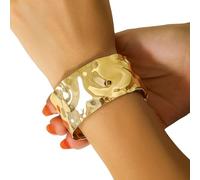 Metal Punk Featuring Geometric V Notch And Hammered Surfaces Textured Metal Bangle For Alternative Fashion Matte Finish Punk Wrist Jewelry