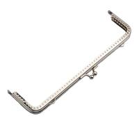Metal Purse Frame 1 Pc Square Stainless Steel Purse Frame DIY Craft Kiss Clasp Lock Clips Coin Bag Metal Clutch(20.5cm)