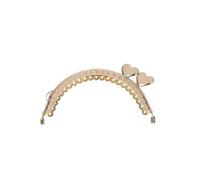 Metal Purse Frame, 1Pc 8.5cm Heart Head Metal Purse Vintage Frame Handle For Clutch Bag Wallet Kiss Clasp Lock DIY Bag Making Accessory Kiss Clasp Lockv(Gold)