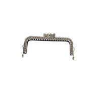 Metal Purse Frame 1Pc Bow-Knot Head Metal Purse Frame Antique Bronze Round Square Kiss Clasp Handle DIY Clutch Bag Hardware Accessories(B)