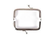 Metal Purse Frame 1pc Retro Alloy Metal Flower Purse Bag 6.5CM/8.5CM/12CM/15CM/18CM/20CM DIY Making Craft Frame(8.5CM Silver)