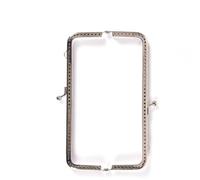 Metal Purse Frame, 1pc Retro Metal Flower Purse Bag 6.5CM/8.5CM/12CM/15CM/18CM/20CM DIY Making Craft Frame Kiss Clasp Lock Silver Kiss Clasp Lockv(15cm Silver)