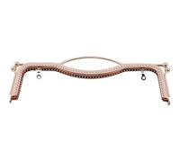 Metal Purse Frame Purse Frame Handle Shape Big Kiss Clasp Coin Embossing DIY(Gold)