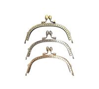 Metal Purse Frames 10pcs 12.5cm Bud Arch Metal Purse Frame Clasp for Clutch Bag Accessories Making Kiss Lock Hardware(Mix)