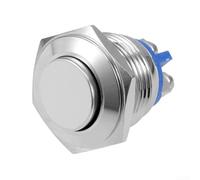 Metal Push Button Switch, 12V Momentary for Horn Button 16mm IP67 Waterproof with Convex Screw Feet, for Automotive and Industrial Control