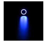 Metal push button switch 16mm 19mm 22mm LED light yellow blue red green switch fixed self-locking Self reset 5V 12V 24V 220V(BLUE LED,19_MOMENTARY_220V)